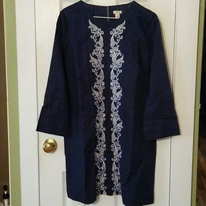 J Crew linen cotton dress